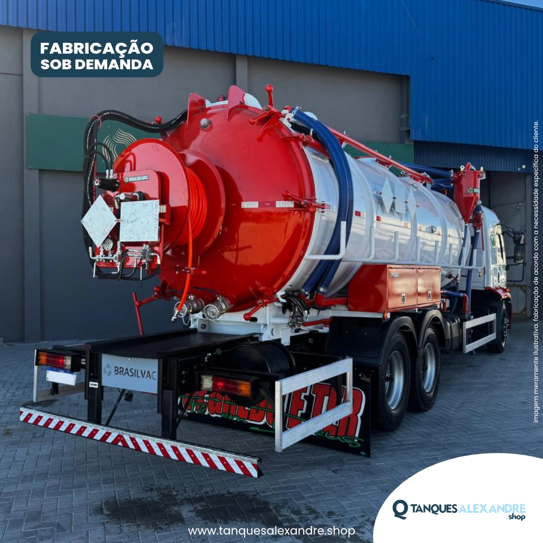 EQUIPAMENTO COMBINADO VÁCUO E HIDROJATO ANEL LÍQUIDO